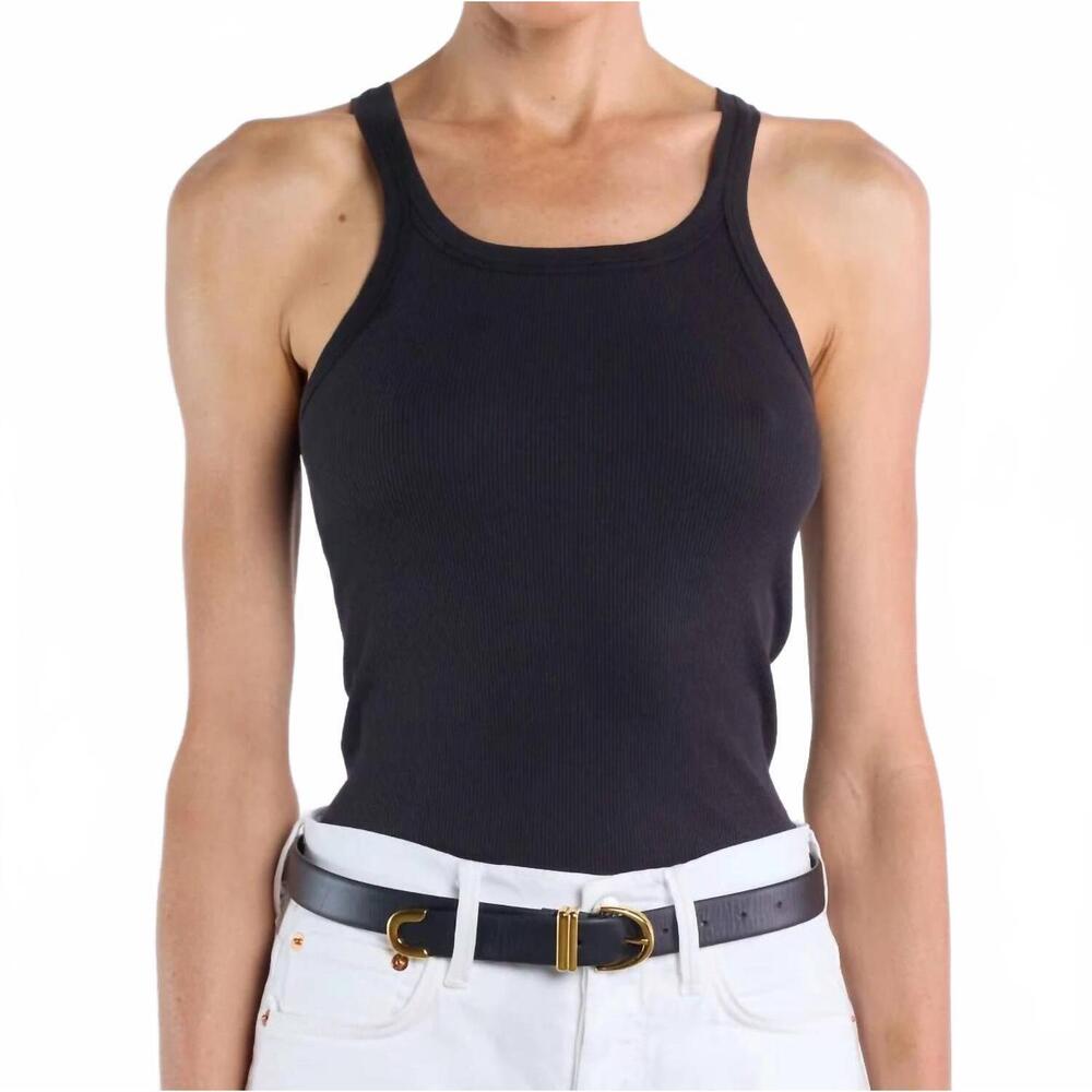 NEW BETRO SIMONE jamie rib tank in black